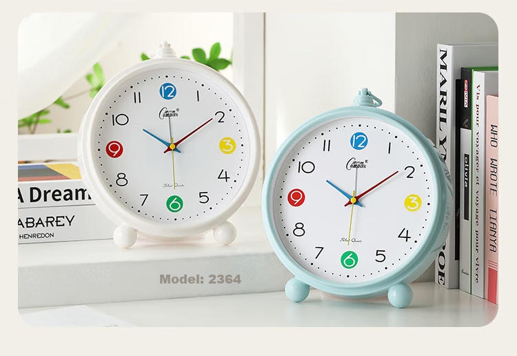Будильник Compas Desktop Alarm Clock 2233 Orange для детей и студентов, простой настольный будильник, оранжевый