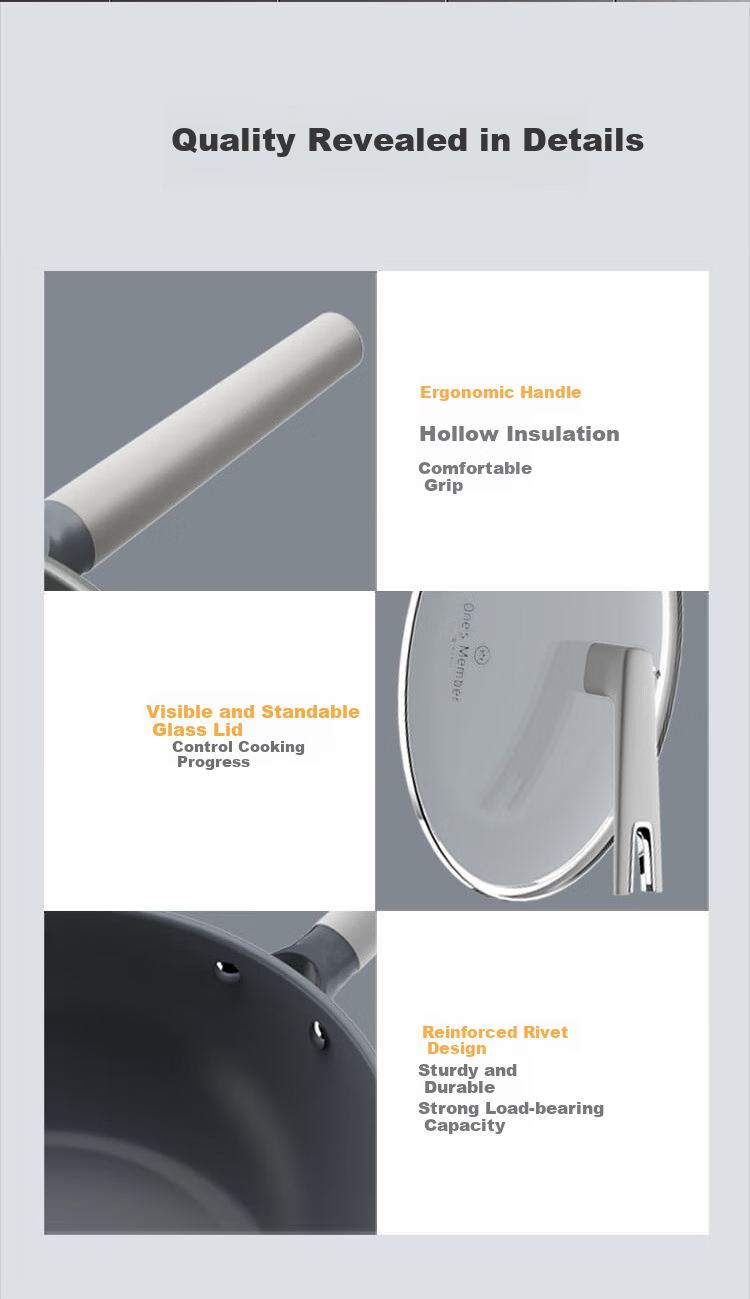 Сковорода One's Member Diamond Titanium Ceramic, 32 см, антипригарная, для дома, совместима с газовыми и индукционными плитами