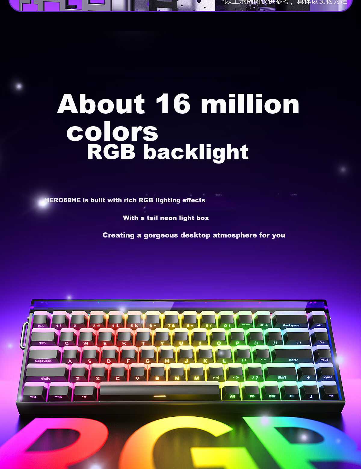 Магнитная механическая клавиатура AULA HERO 68HE, игровая, проводная, RGB подсветка, розовый