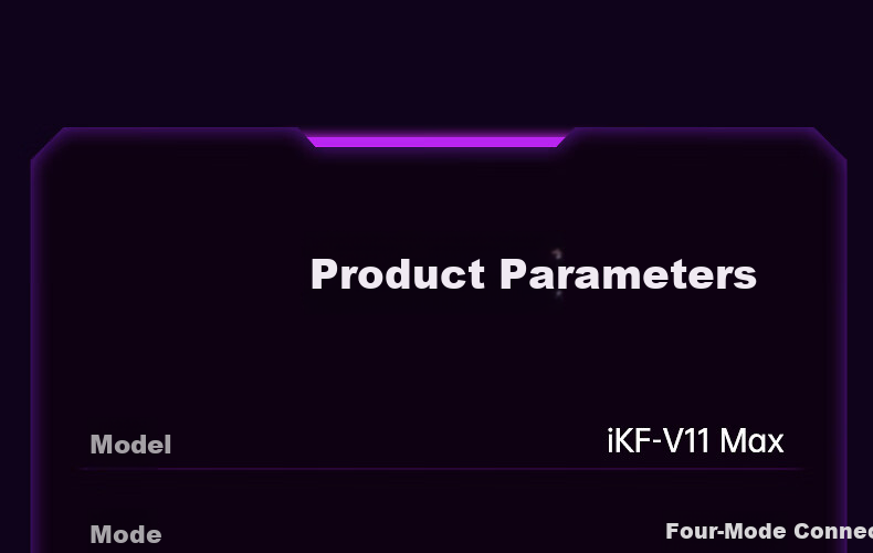 Игровые наушники iKF V11 Max, беспроводные, с микрофоном, 7.1 объемный звук, Bluetooth, черный и красный