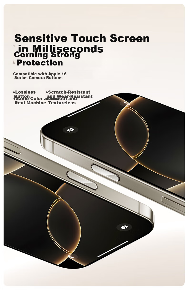 Защитная пленка LLUNC для кнопок камеры iPhone 17/16 серии, закаленное стекло, защита от царапин