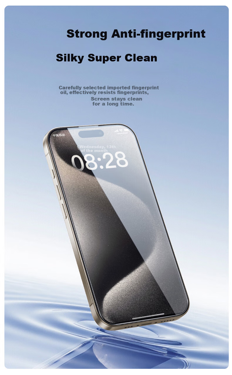 Защитное стекло Pisen для iPhone 15 Pro Max, полное покрытие, HD, антиотпечатки, противоударное, 2 шт.