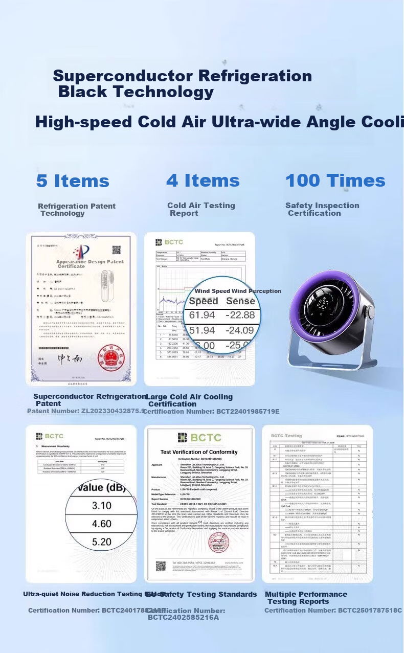 Портативный вентилятор Azeada RS-ZF15, 100 скоростей, USB, настольный, напольный, настенный, с сенсорным управлением