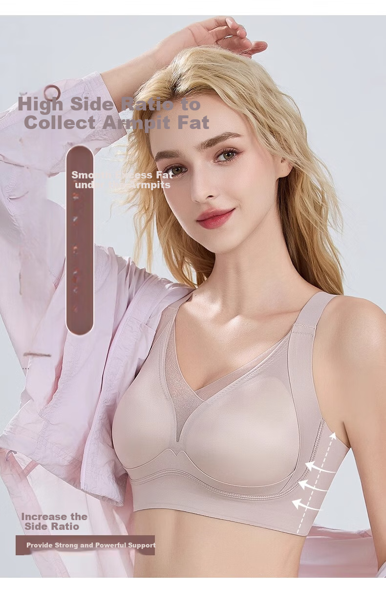 Бюстгальтер GUJIN Elegant Satin, с небольшим пуш-апом, бесшовный, с боковой поддержкой, предотвращающий провисание, размер L, элегантный фиолетовый