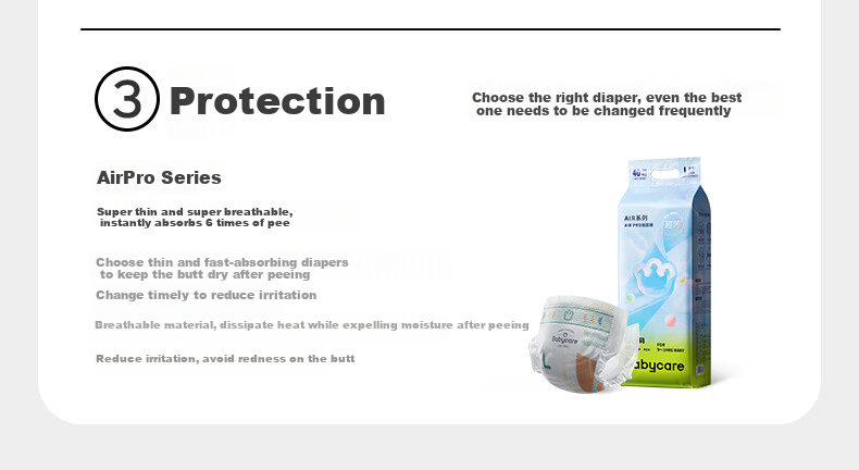 Подгузники Babycare Airpro, размер L, 22 шт. (9-14 кг), Летние ультратонкие и дышащие