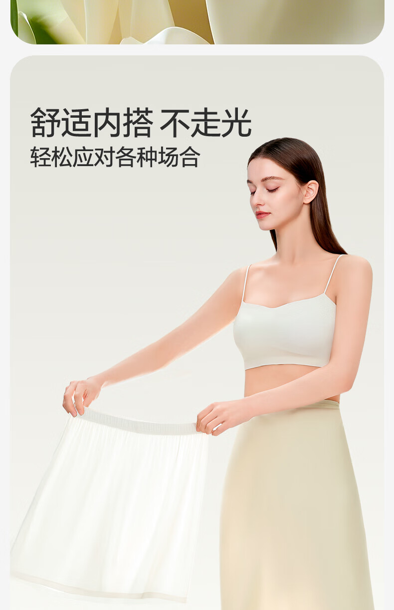 Женская ночная рубашка Jianyun из модала, тонкая, с эффектом холодного льда, белая, для предотвращения просвечивания нижнего белья