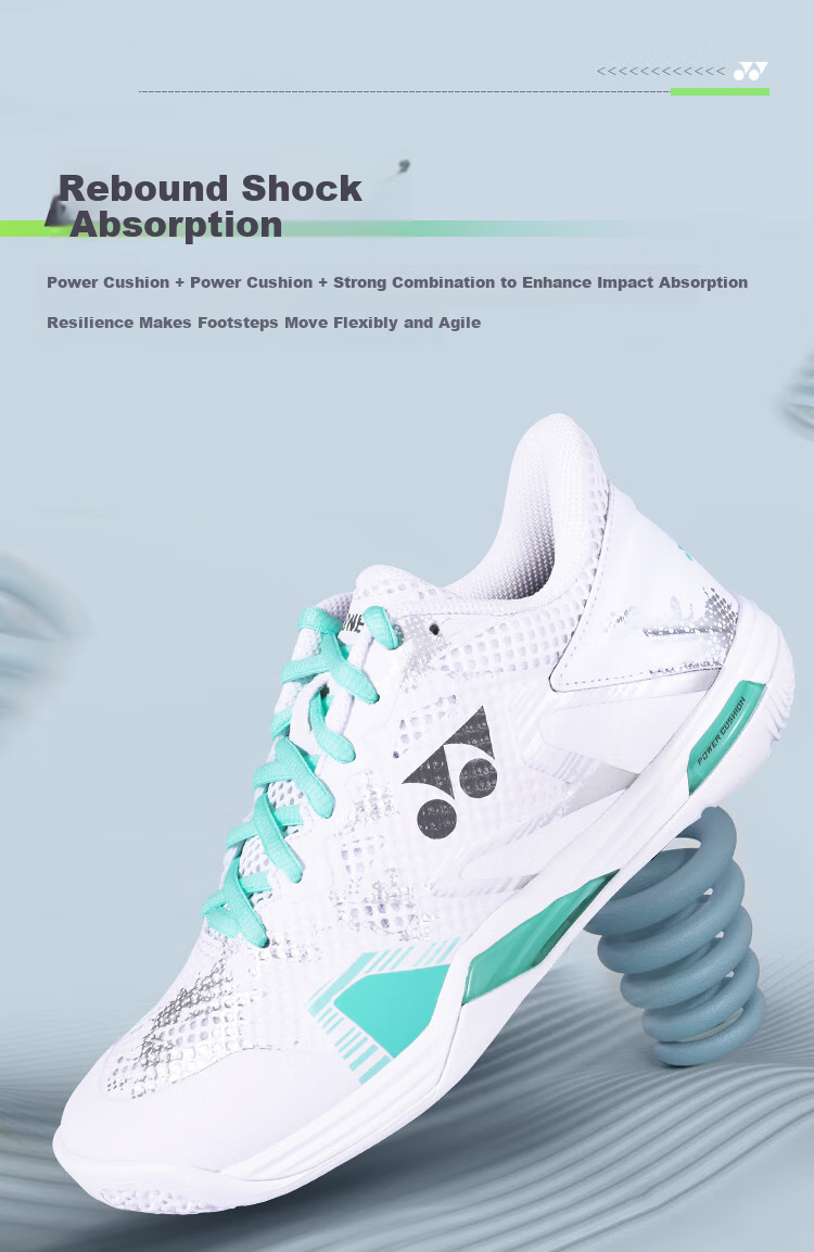 Кроссовки для бадминтона YONEX SHB-ELZ3WEX, унисекс, широкая версия, белые с черным, размер 38
