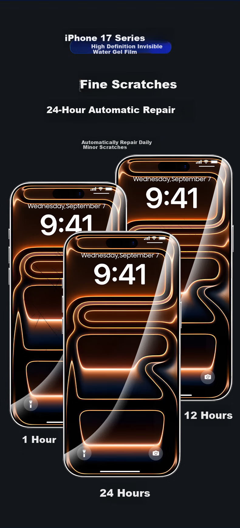 Защитная гидрогелевая пленка Smorss для Apple iPhone 17 Pro Max, полноэкранная, ультратонкая, с защитой от отпечатков пальцев и царапин