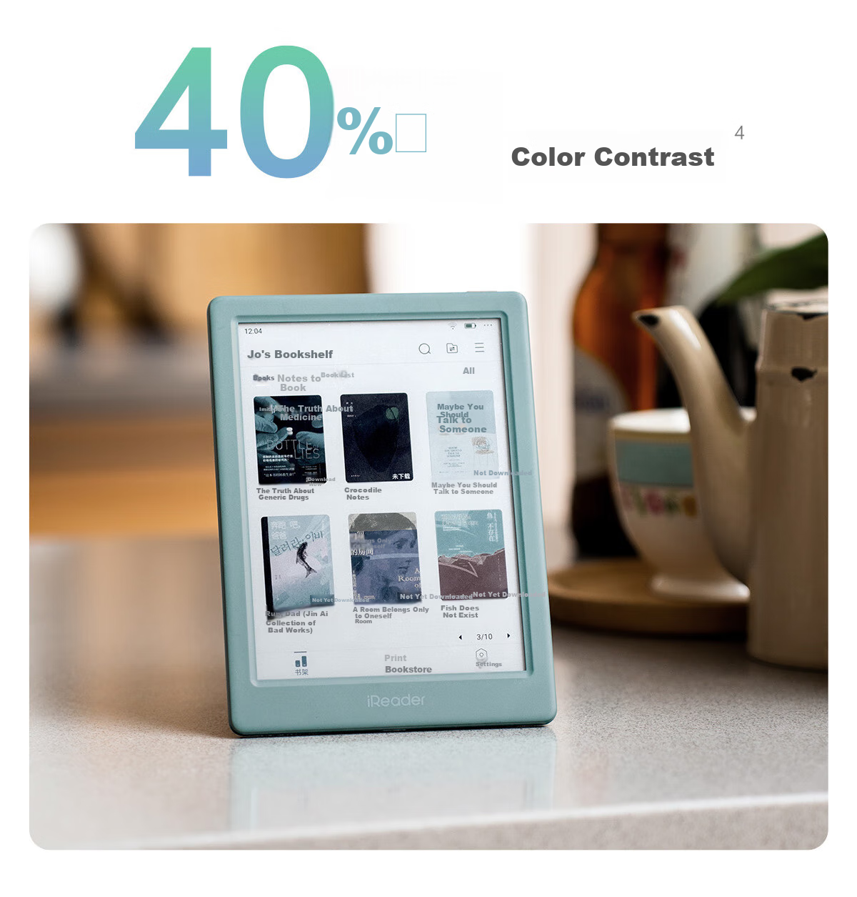Электронная книга iReader Light 4C, 6-дюймовый цветной E-Ink экран, 64 ГБ, зеленый