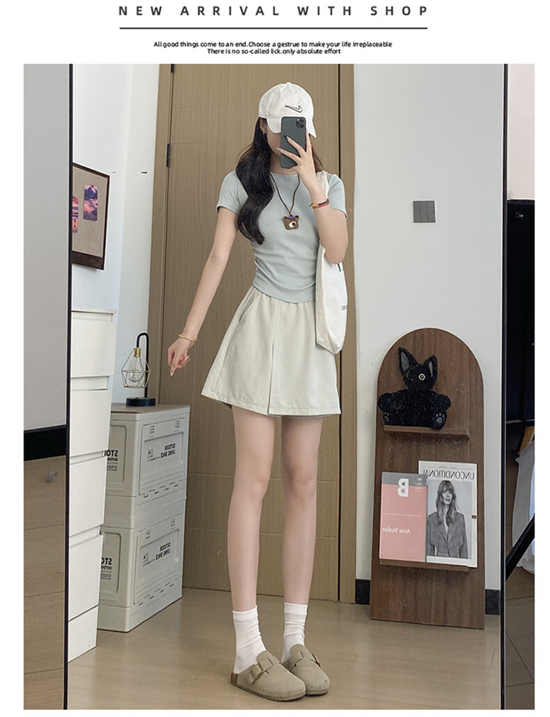 Шорты LangSha Ice Silk Shorts для женщин, летняя коллекция 2025, повседневные, свободные, широкие, до колена
