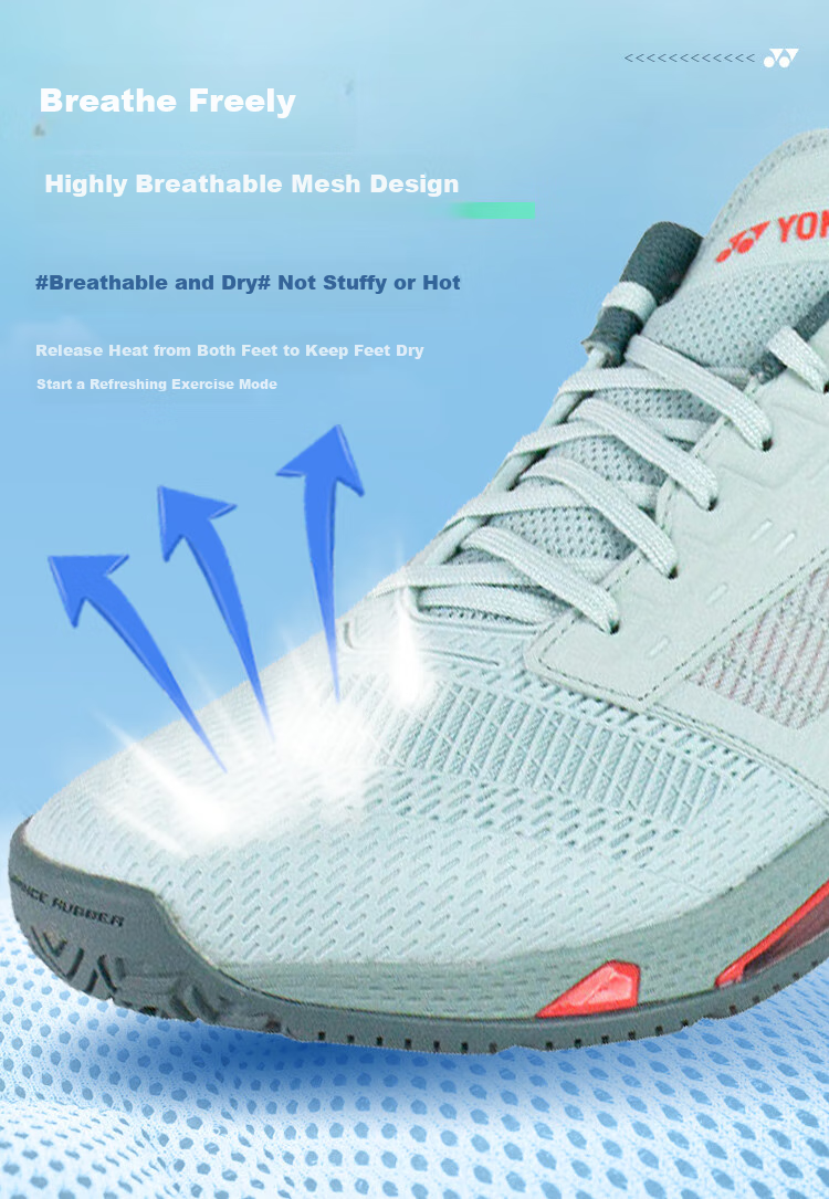 Кроссовки YONEX для тенниса, дышащие, с амортизацией, нескользящие, износостойкие, SHTAALGEX, белые, размер 37
