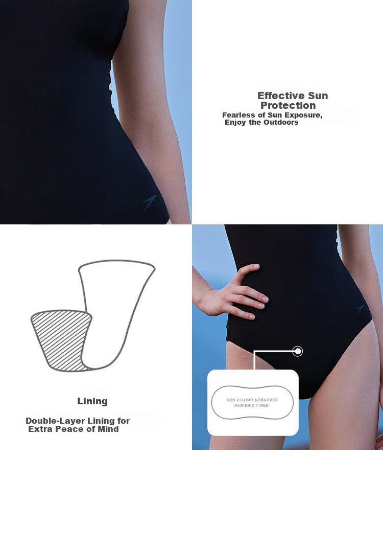 Женский купальник Speedo Classic Series, цельный, с лямками, моделирующий, солнцезащитный, хлоростойкий, черный, 3XL