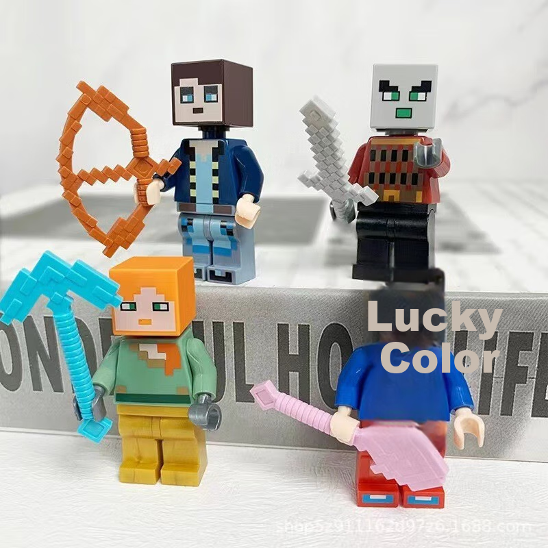 Конструктор JEPPE Minecraft Toy Accessories, совместимый с LEGO, для мальчиков и девочек от 3-6 лет, подарок на Новый год для учеников начальной школы