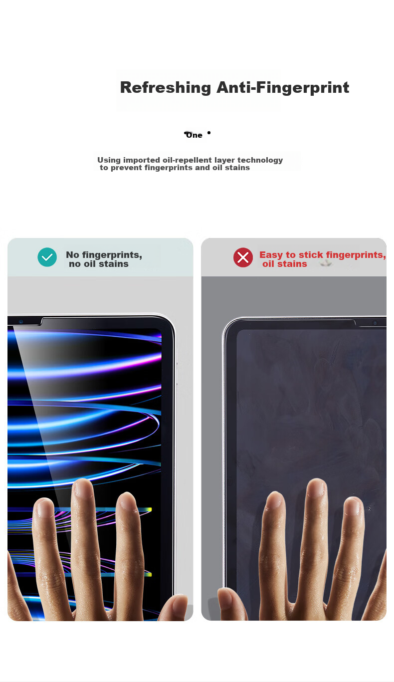 Защитное стекло ESR для iPad Air 5/4/Pro 10.9/11 дюймов, HD закаленное, противоударное, антиотпечатки
