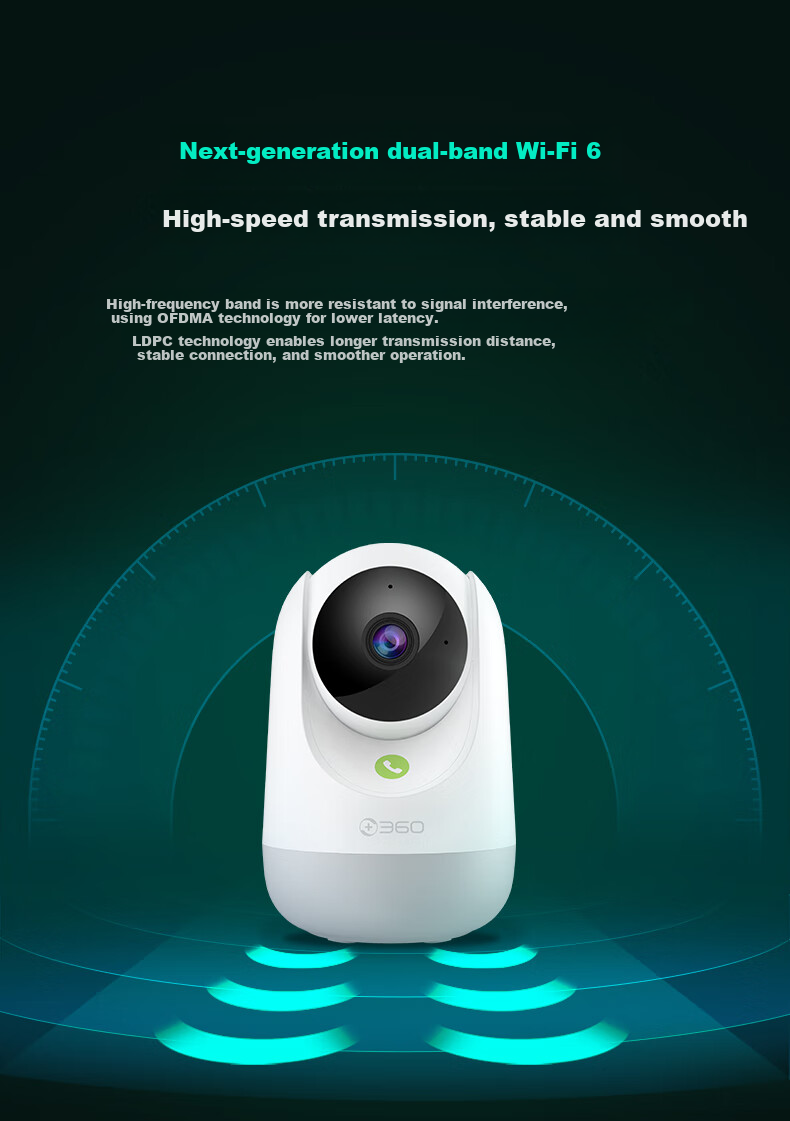360 Камера 9Pro, домашняя камера видеонаблюдения с разрешением 4 миллиона пикселей, полноцветная съемка при слабом освещении, двусторонняя аудиосвязь, вращение на 360 градусов