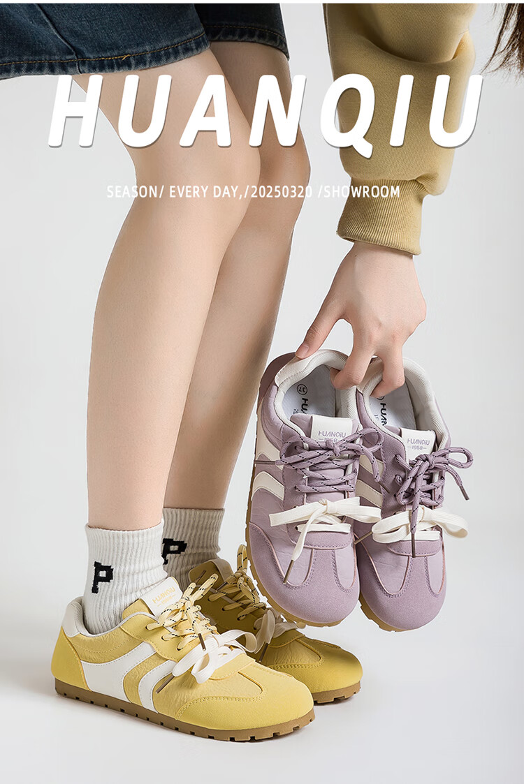 Кроссовки HUANQIU, женские, черные, модель 2025 Autumn Popular Niche Original Casual Shoes, Versatile, размер 38