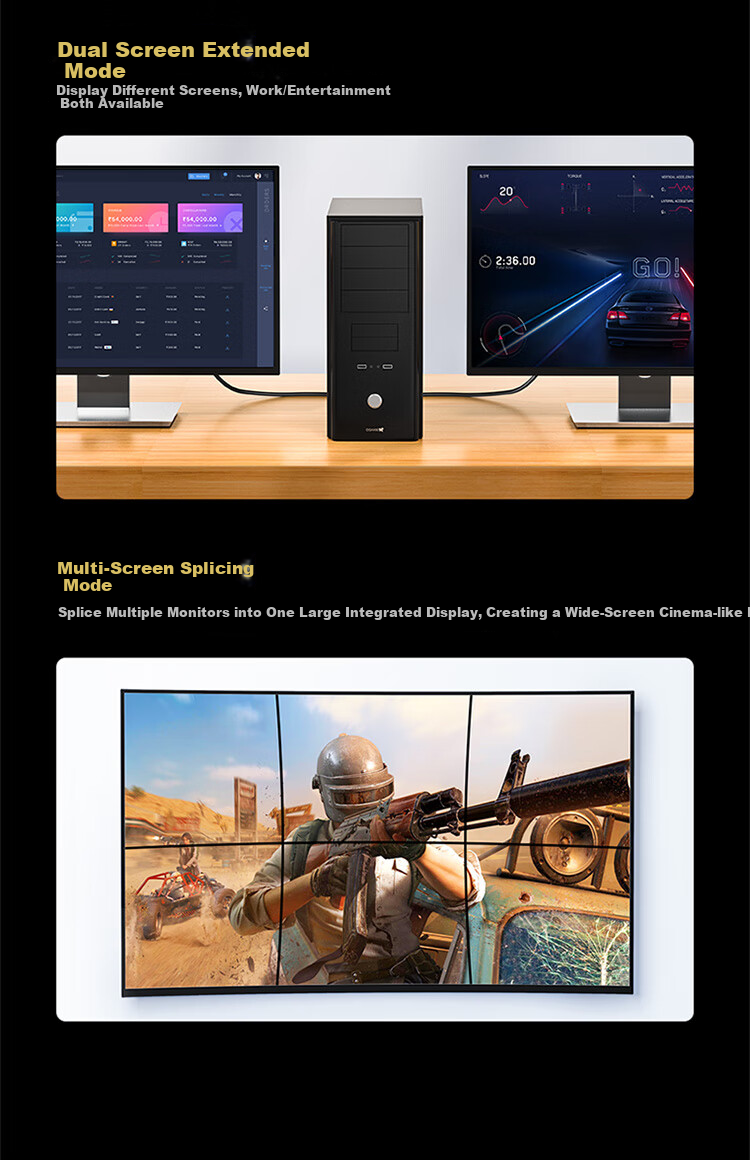 Кабель SAMZHE DD-20 DisplayPort 1.2, 4K HD, 2K 240Hz, для подключения компьютера, ноутбука к монитору, 2 метра