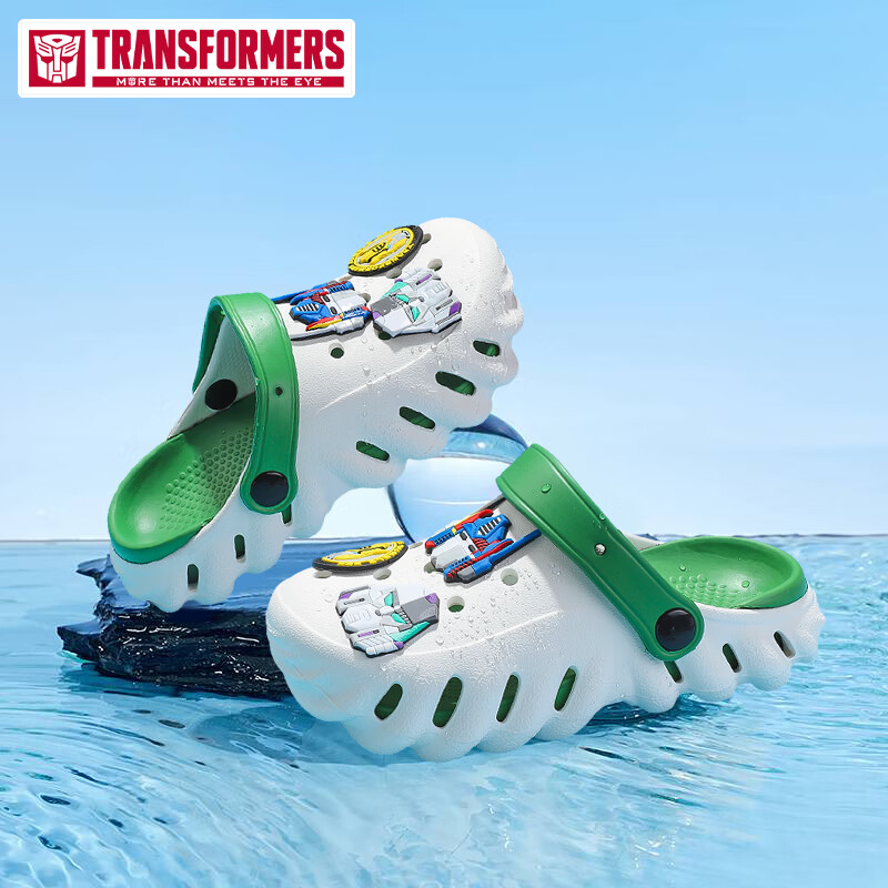 Детские тапочки-сандалии TRANSFORMERS для мальчиков и девочек, детские клоги с цветочным принтом, размер 34/35