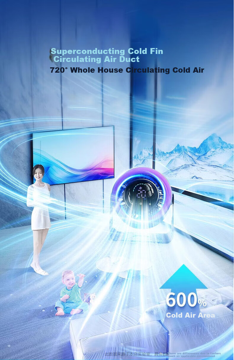 Портативный вентилятор Azeada RS-ZF15, 100 скоростей, USB, настольный, напольный, настенный, с сенсорным управлением