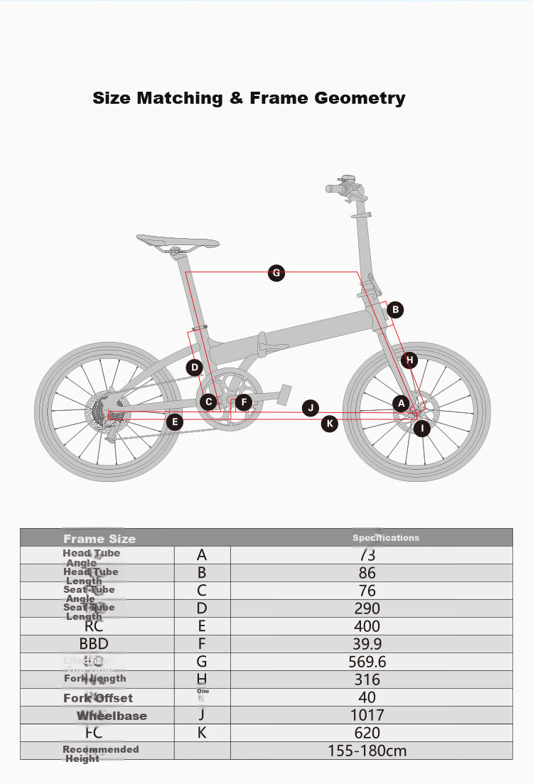 Складной велосипед JD Original F8, 20-дюймовые колеса, 7 скоростей Shimano, рама из алюминиевого сплава, серебристый
