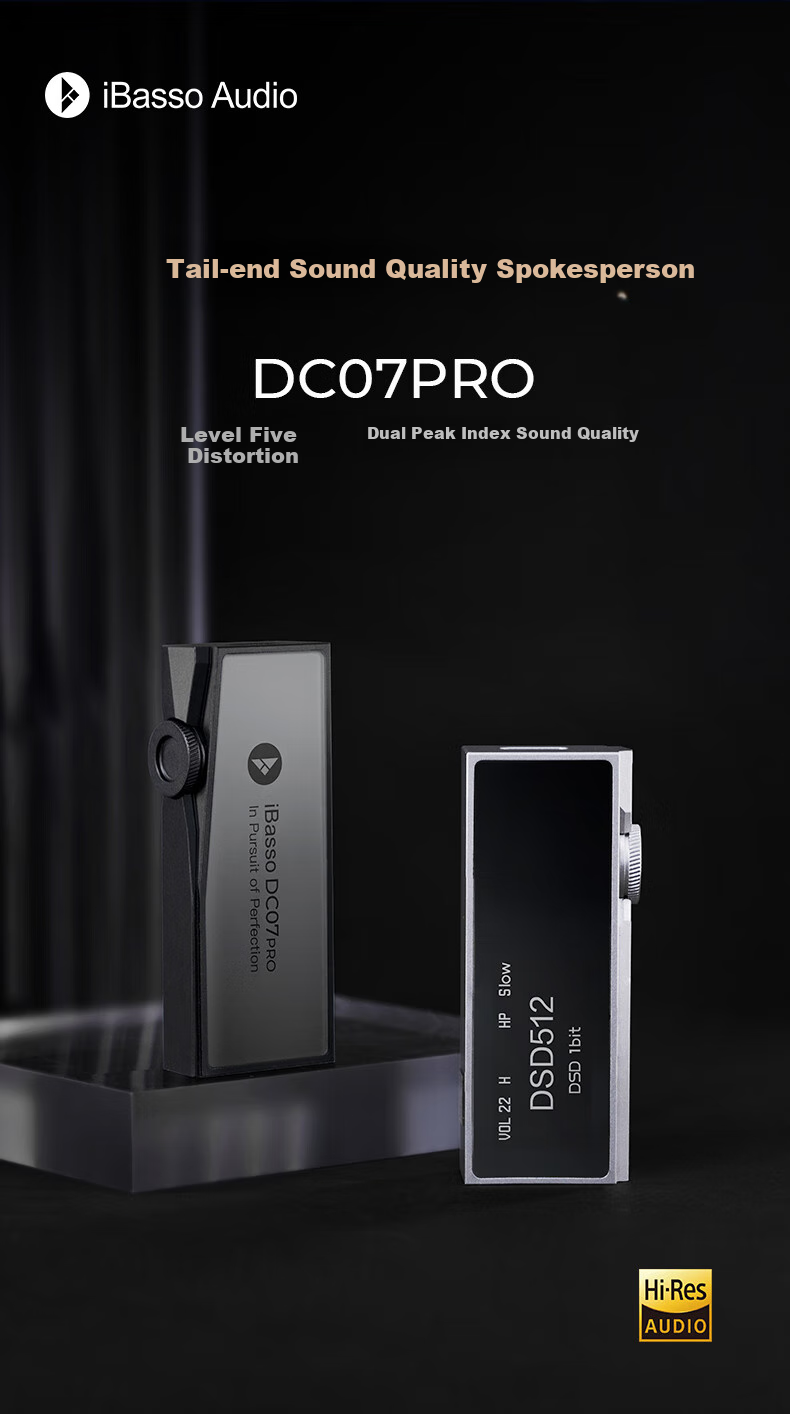 Портативный ЦАП/усилитель iBasso DC07PRO, серебристый, с поддержкой Hi-Res Audio