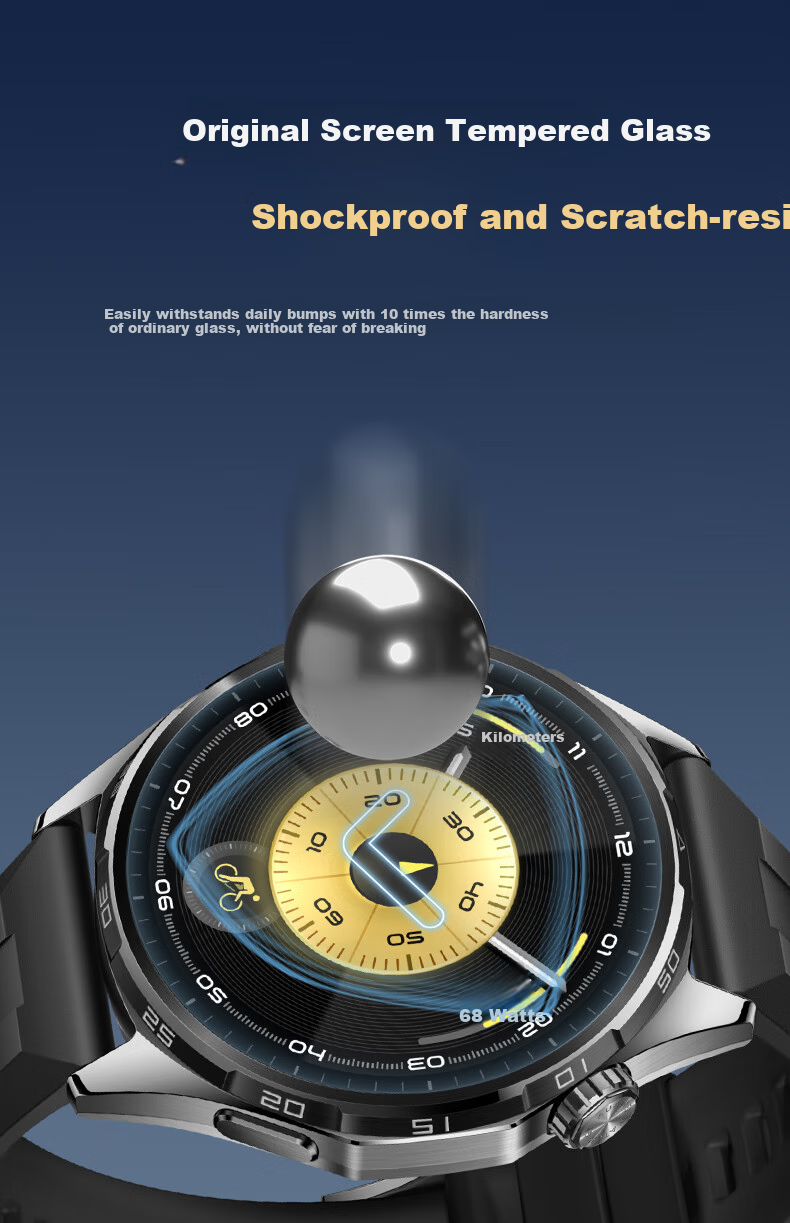 Защитная пленка для экрана Smorss из закаленного стекла для Huawei Watch GT6 (46 мм), 2 шт.