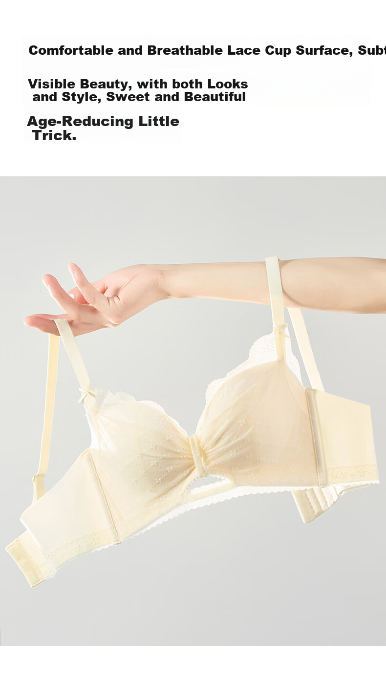 Женский беспроводной бюстгальтер Bandgewoo Push-Up, антигравитационный, с боковой поддержкой, тонкое кружево, сексуальный бюстгальтер для маленькой груди, улучшающий внешний вид