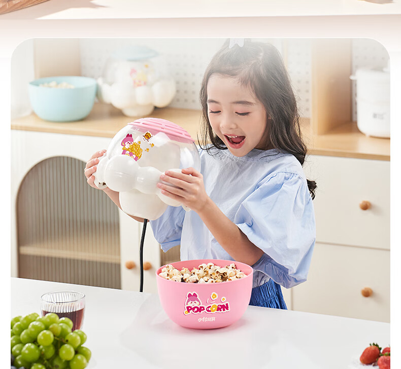 Игрушечная машина для попкорна Xiaoling Toys, электрическая, детская, домашняя, для совместной игры, розовая, подарок на день рождения для мальчиков и девочек