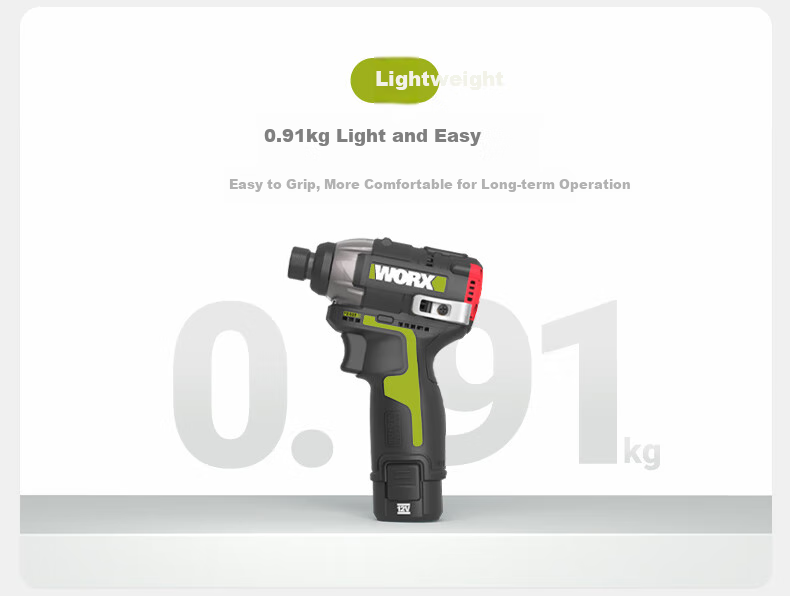 Бесщеточная электрическая отвертка WORX WU132X.2, 12В, 160Нм, 2.5Ач, двойная батарея