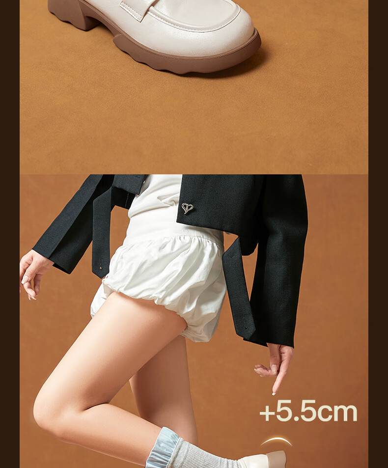 Женские лоферы CAMEL, модель L25A504077, из натуральной коровьей кожи, на массивном каблуке, низкие, цвет "вне времени" (Off-White), размер 37