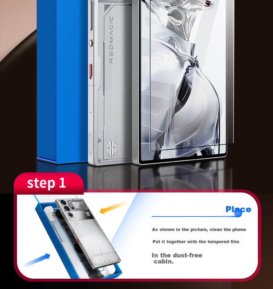 Защитное стекло Wali для Nubia Red Magic 10s Pro+, закаленное, HD, полное покрытие, анти-отпечатки, анти-падение, защита от износа, с коробкой для быстрой установки