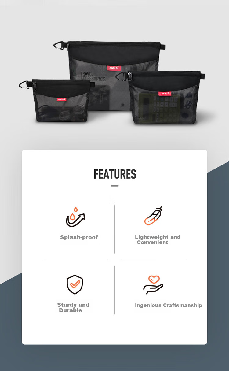 Набор сумок для хранения Pack All, косметичка, органайзер для туалетных принадлежностей, комплект для хранения различных предметов, серый