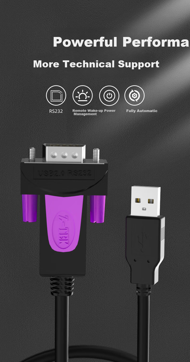 Z-TEK USB to RS232 Serial Cable, DB9 Male Connector, RS232 to USB Converter, Computer COM Port Adapter Cable, ZE793-018
