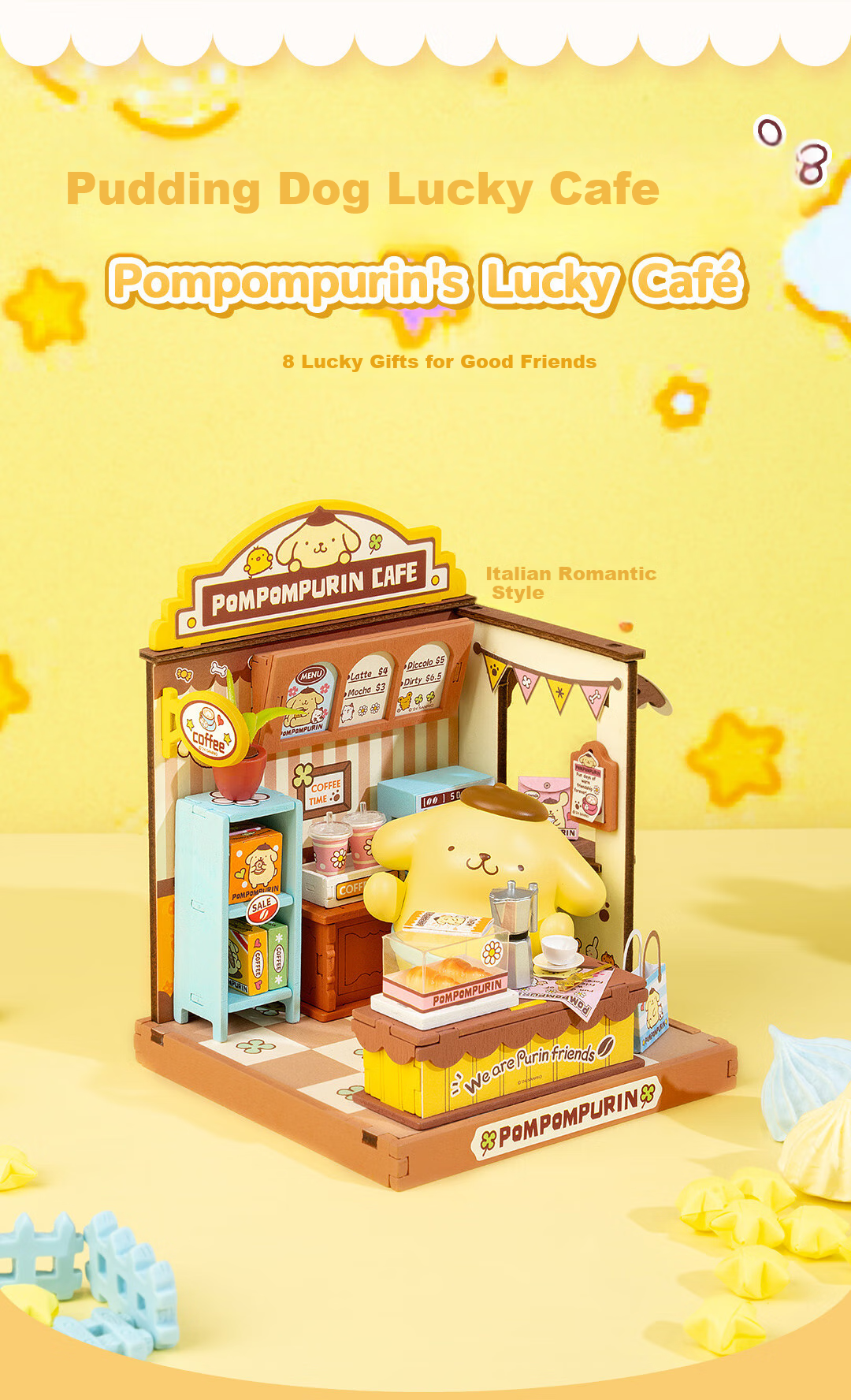 Конструктор Rolife Pac-Man Sanrio DIY Dollhouse Building Blocks Toy, Подарок на День Рождения, День Святого Валентина, Новый год