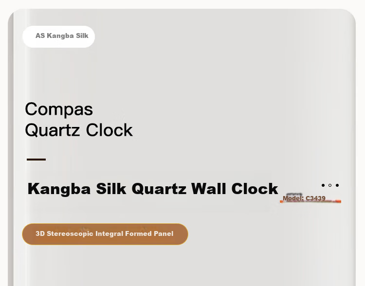 Настенные часы Compas Wall Clock, гостиная, тихие кварцевые часы, настенные часы в новом стиле, модель 3439A с календарем, черные, 41 см