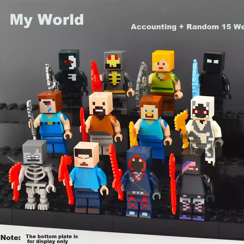 Конструктор JEPPE Minecraft Toy Accessories, совместимый с LEGO, для мальчиков и девочек от 3-6 лет, подарок на Новый год для учеников начальной школы