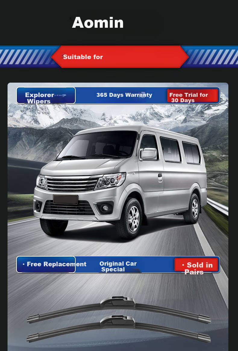 Комплект стеклоочистителей YITU для Changan Star 9, оригинальный размер, резиновые полосы класса А, 1 пара