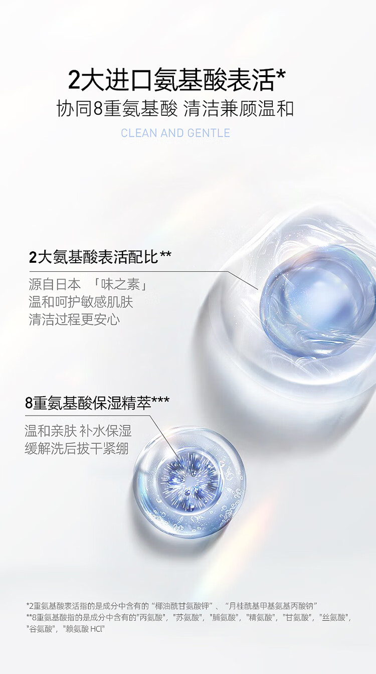 莱仕（LARSO） 氨基酸洗面奶深层清洁控油除螨温和敏感肌洁面乳送女友情人节 【超值必选】氨基酸洁面乳100g*2