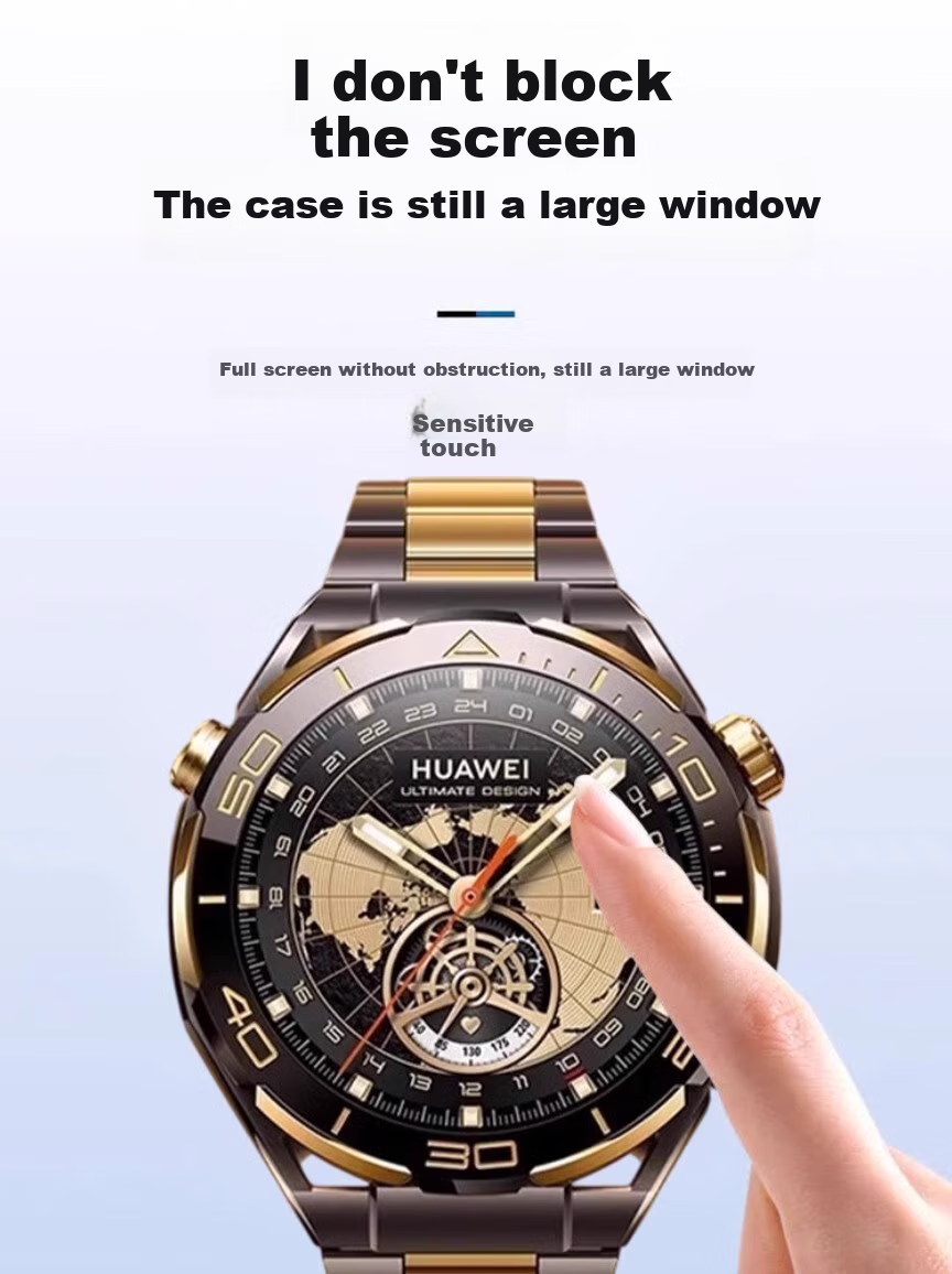 Защитный чехол XUANDAI для Huawei Watch GT5, с полным покрытием, из плетеного нейлона, с титановым ремешком