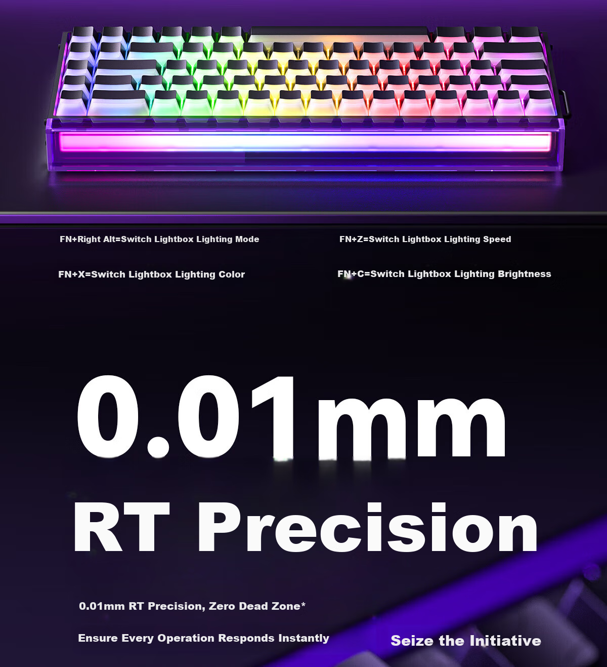 Магнитная механическая клавиатура AULA HERO 68HE, игровая, проводная, RGB подсветка, розовый