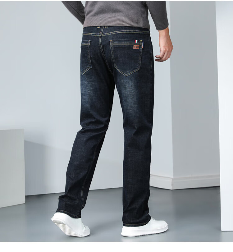 Мужские джинсы JEANSWEST, модель 2025 Autumn, из тонкого ледяного шелка, свободного прямого кроя, универсальные повседневные брюки, светло-голубые, размер 34