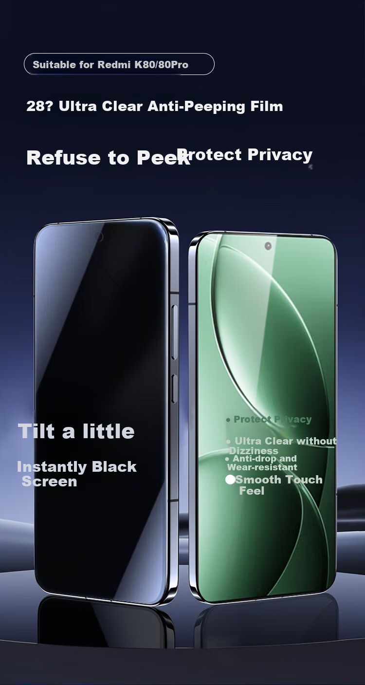 Защитное стекло KOOLIFE для Xiaomi Redmi K80 / K80 Pro / K80 Pro Champion Edition, антибликовое, ультратонкое, HD, противоударное