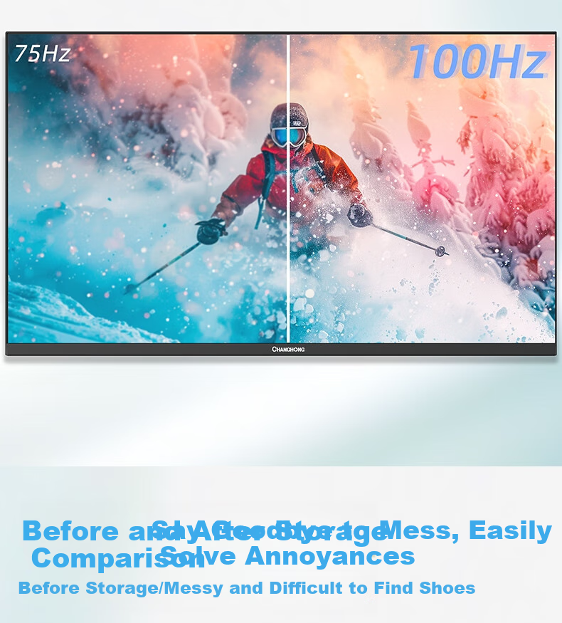 Компьютерный монитор Zhanghong 27 дюймов, 27G7F, IPS, 1920x1080, 100 Гц, 6 мс, HDMI/DP/VGA, черный