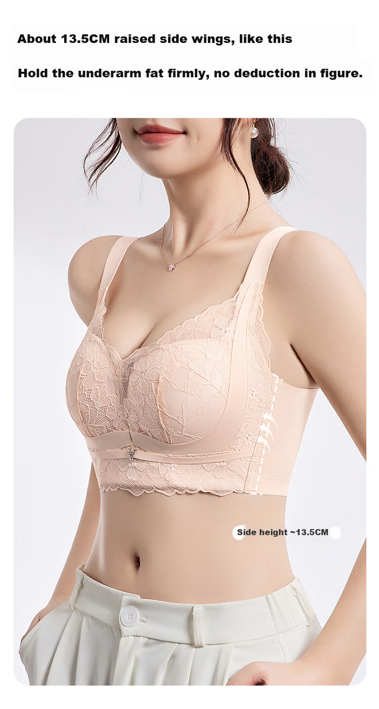 Женский бюстгальтер GRACEWELL Push-Up Bra, бесшовный, с косточками, кружевной, с боковой поддержкой, для маленькой груди