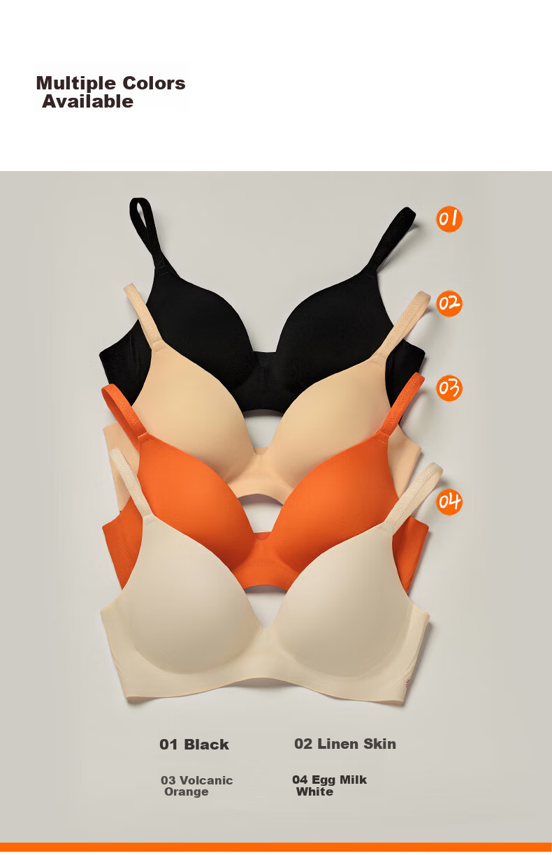 Бюстгальтер NEIWAI Orange Label, бесшовный, с мягкой резинкой, Push-Up, женский, дышащий, без косточек
