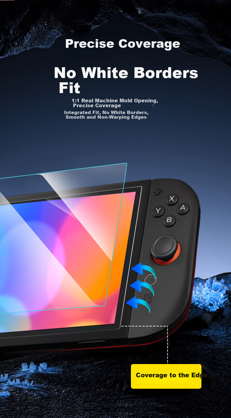 Защитная пленка BUBM для Nintendo Switch2 OLED, закаленное стекло HD, защита экрана, стикер для игровой консоли, с камерой для автоматической очистки от пыли