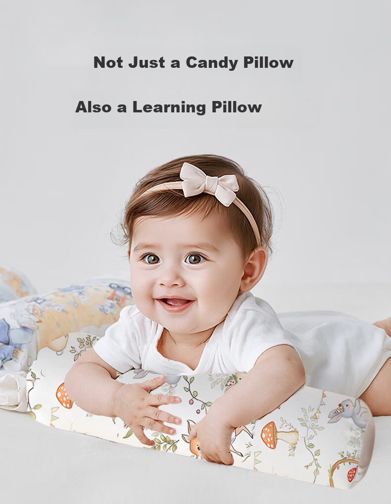 Детская подушка Baoshi Baby Candy, для комфортного сна на боку, для новорожденных, с гречневой лузгой, мягкая и удобная