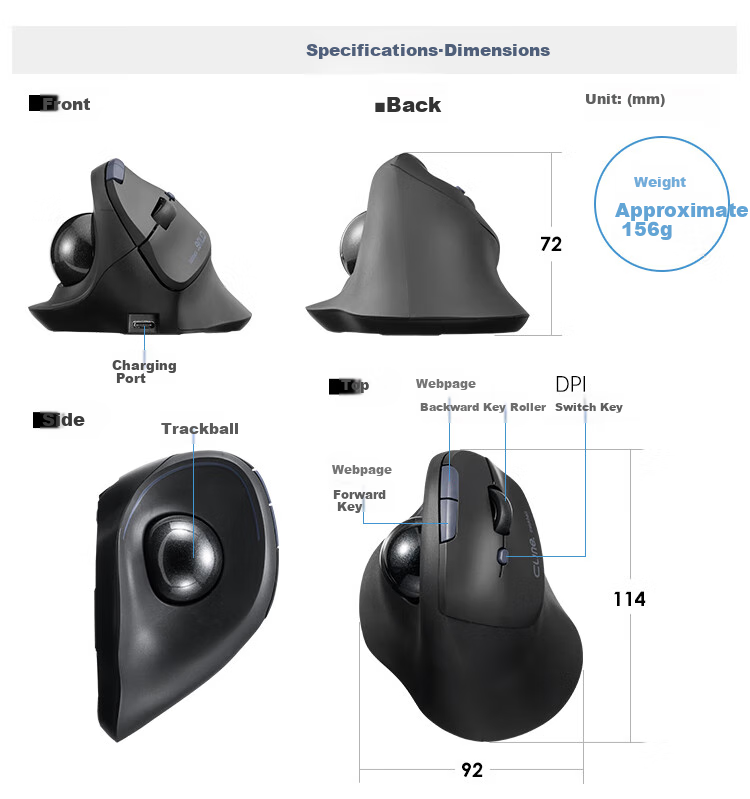 Беспроводная мышь SANWA, эргономичная вертикальная, двойной режим 2.4G + Bluetooth, бесшумные кнопки, перезаряжаемая, для средней и большой руки