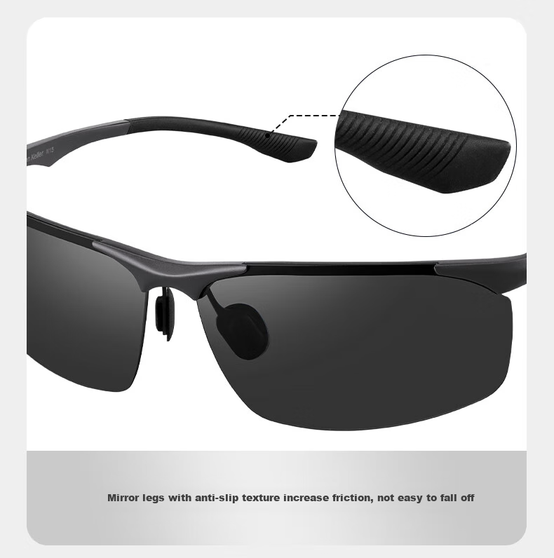 HELEN KELLER Polarized Sunglasses for Men, Driving Glasses, Aluminum-Magnesium Sports Sunglasses, Cycling Goggles HK626P06