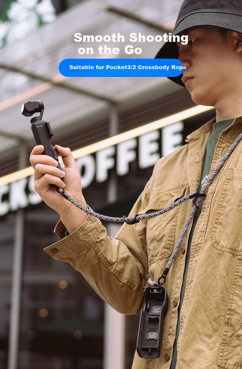 Ремень SUREWO для DJI Pocket 3/2, портативный ремешок для съемки, фиксирующий ремень от потери и падения, аксессуар для камеры Osmo Pocket третьего поколения